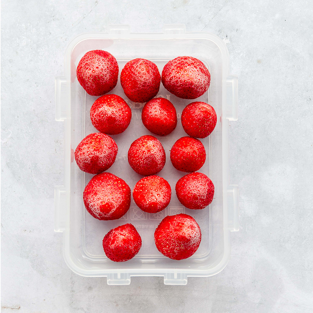 Vershouddoos aardbeien invriezen