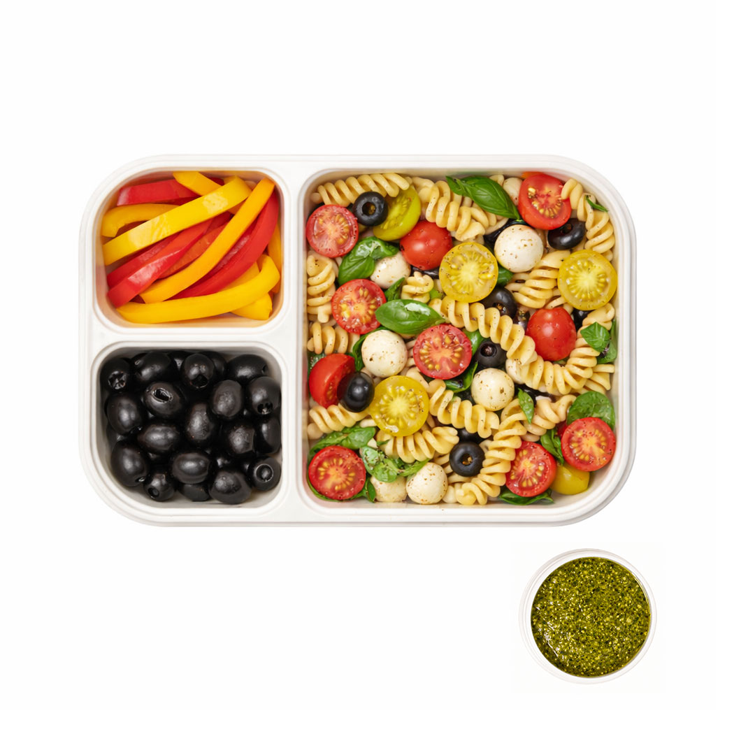 Lunchbox met vakjes 980 ml wit