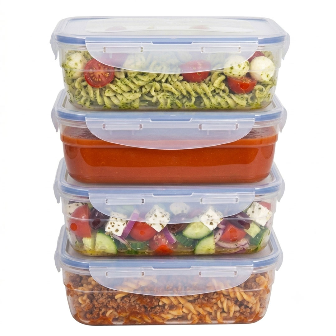 Stapelbare vershoudbakjes 1,2 liter