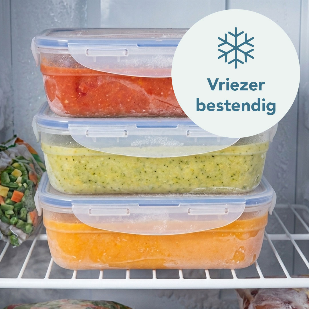 Stapelbare vershoudbakjes 1,2 liter