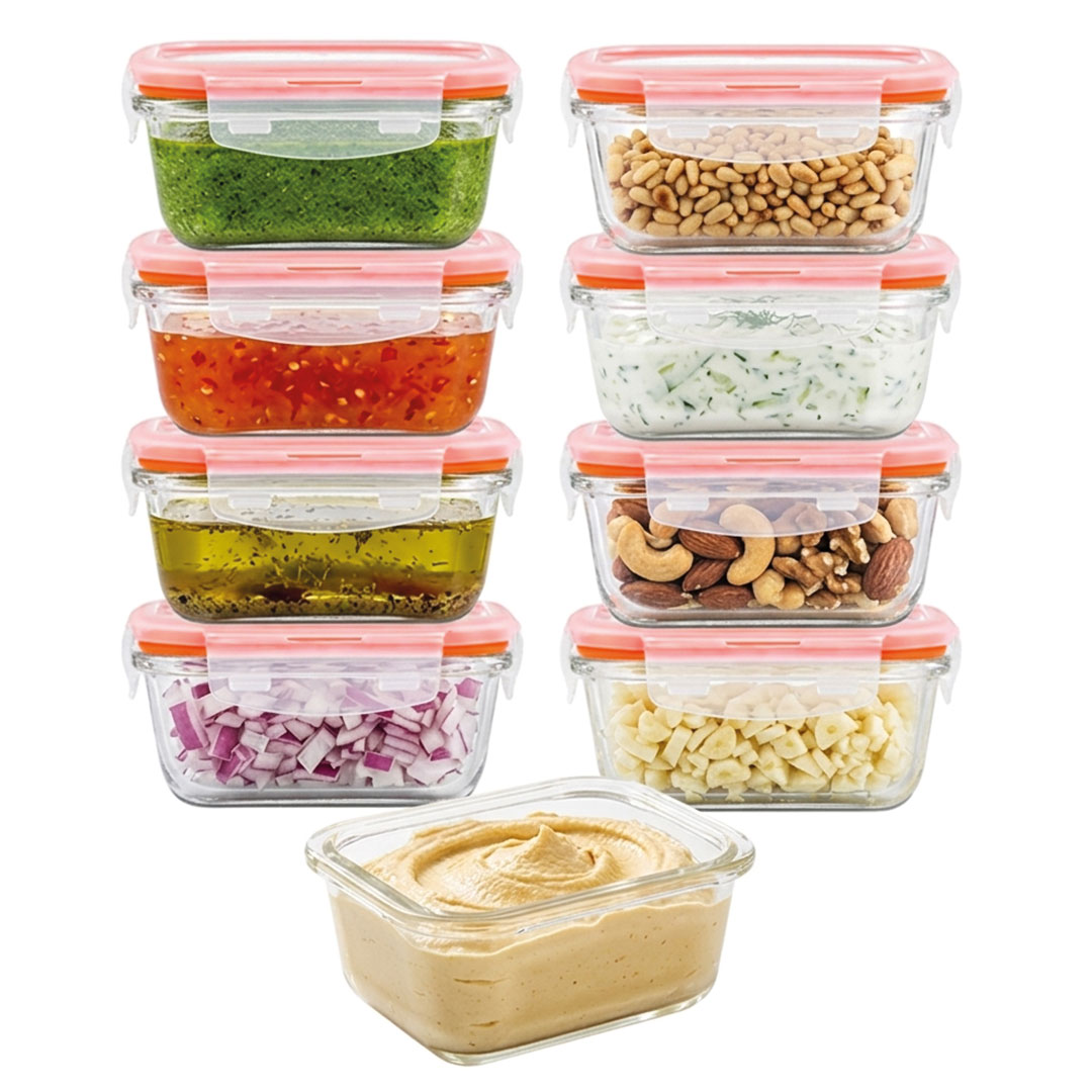 Glazen vershoudbakjes 160 ml