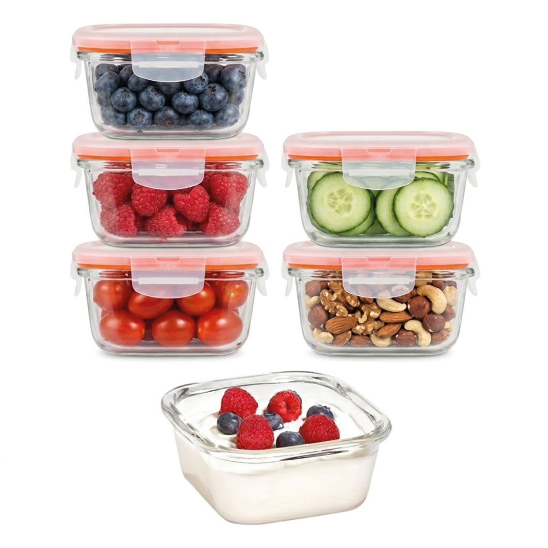Glazen vershoudbakjes 300 ml