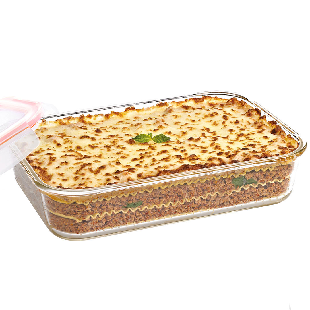 Glazen ovenschaal met deksel 3600 ml