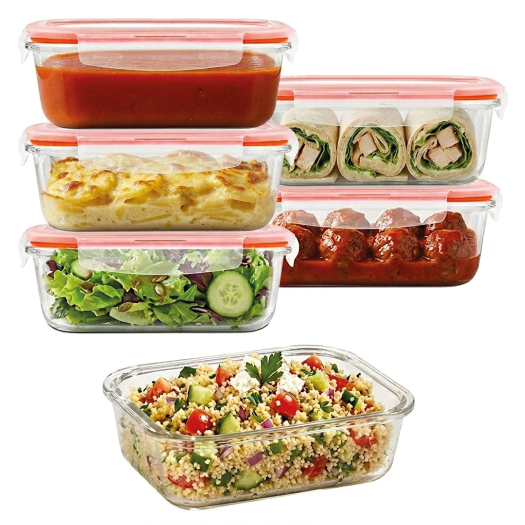 Glazen vershoudbakjes 630 ml