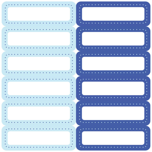 Stickervel blauw 12 stickers