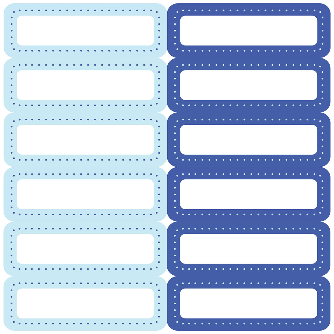 Stickervel blauw 12 stickers