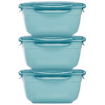 Stapelbare vershouddozen 1600 ml blauw set 3-delig