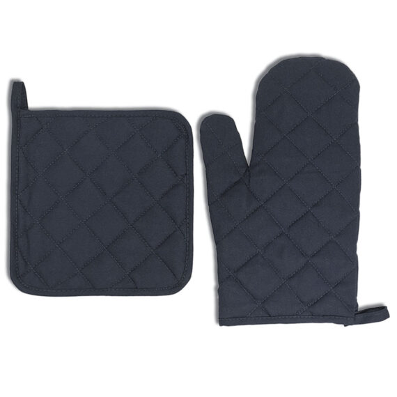 Ovenwant en pannenlap blauw