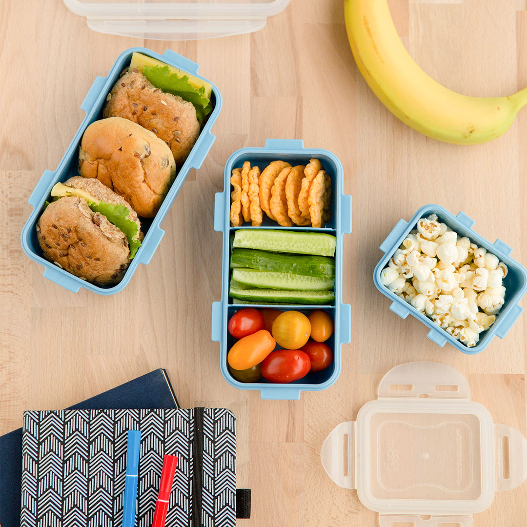 Kleine lunchboxen blauw