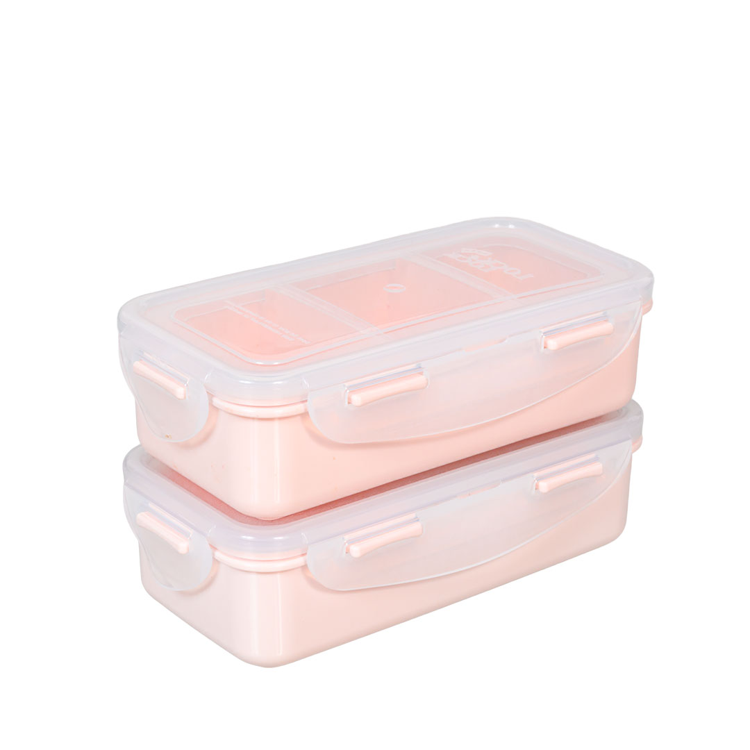 Kleine lunchboxen set roze