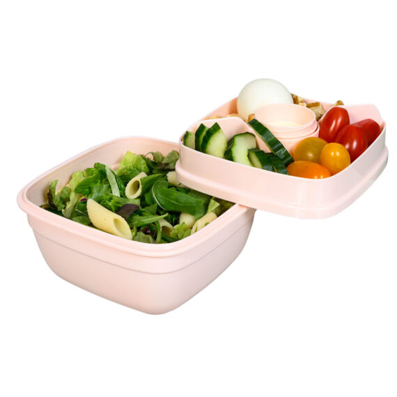 Salade lunchbox tray roze