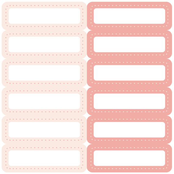 Stickervel roze 12 stuks