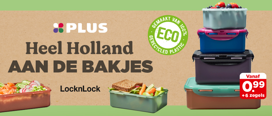 Plus spaaractie LocknLock ECO vershoudbakjes