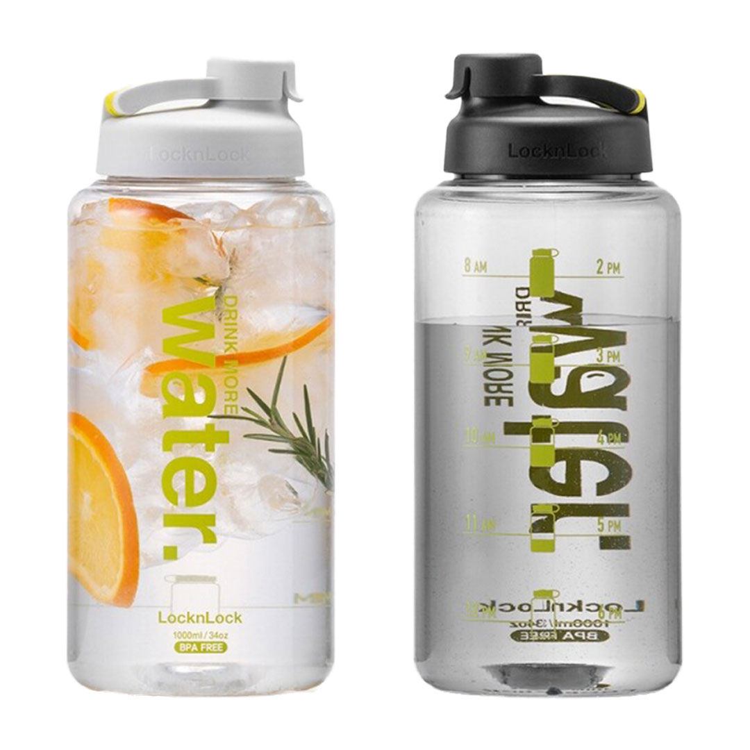 Motivatie waterfles met tijdmarkeringen