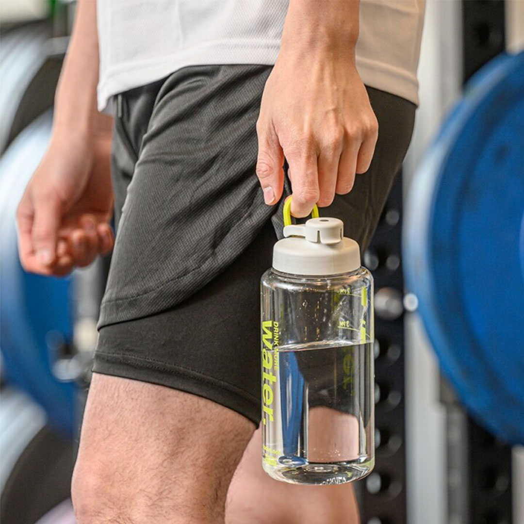 Motivatie waterfles met tijdmarkeringen