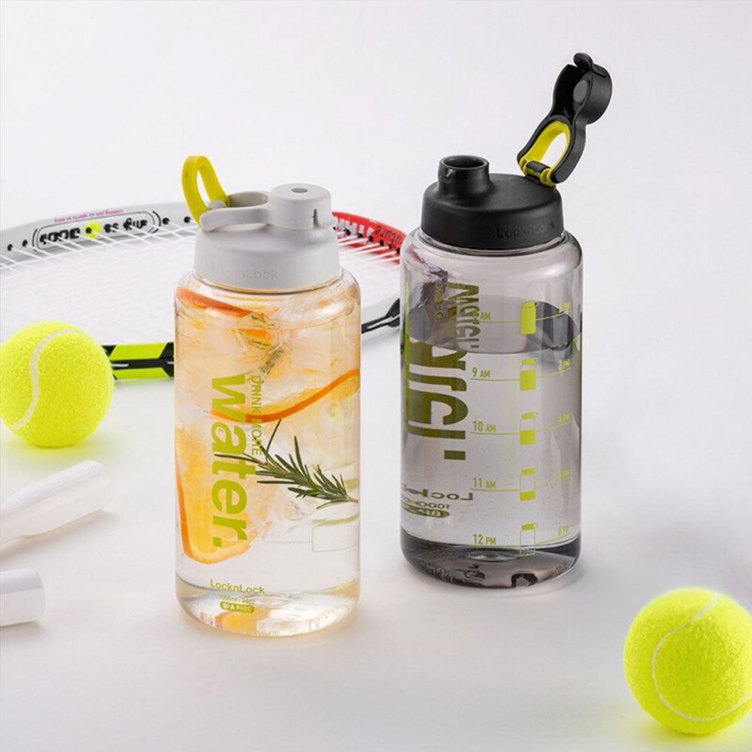 Motivatie waterfles met tijdmarkeringen