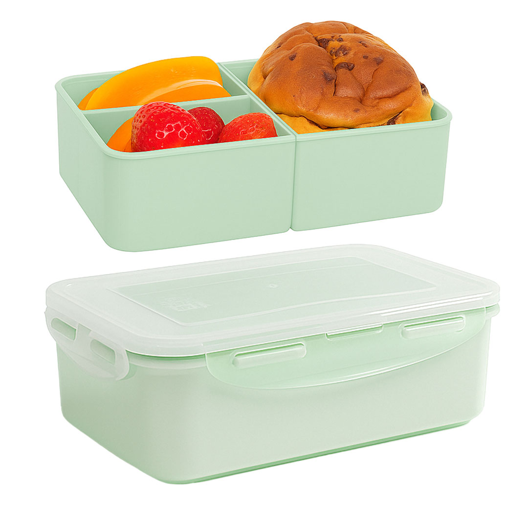 Lunchbox met vakjes groen
