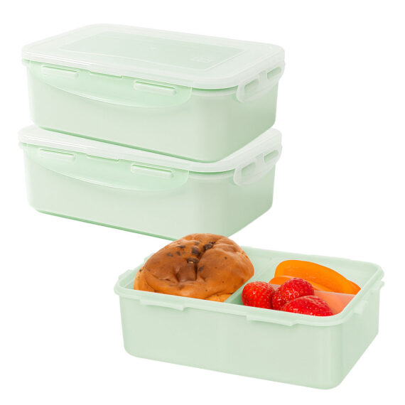 Lunchboxen met vakjes groen