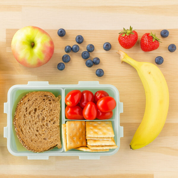 Lunchbox met vakjes groen