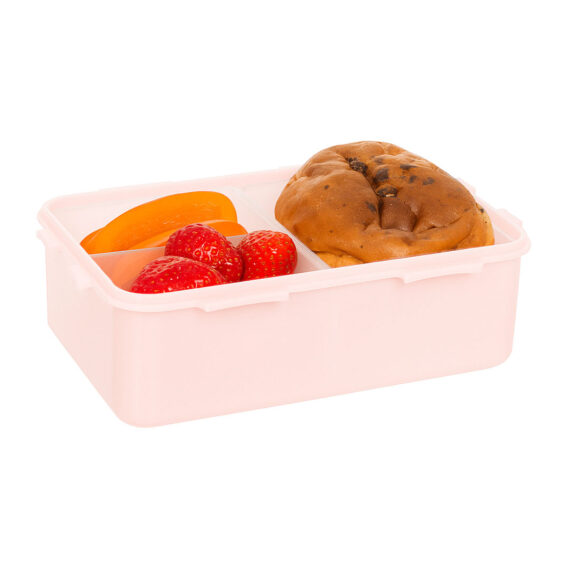 Lunchbox met vakjes roze