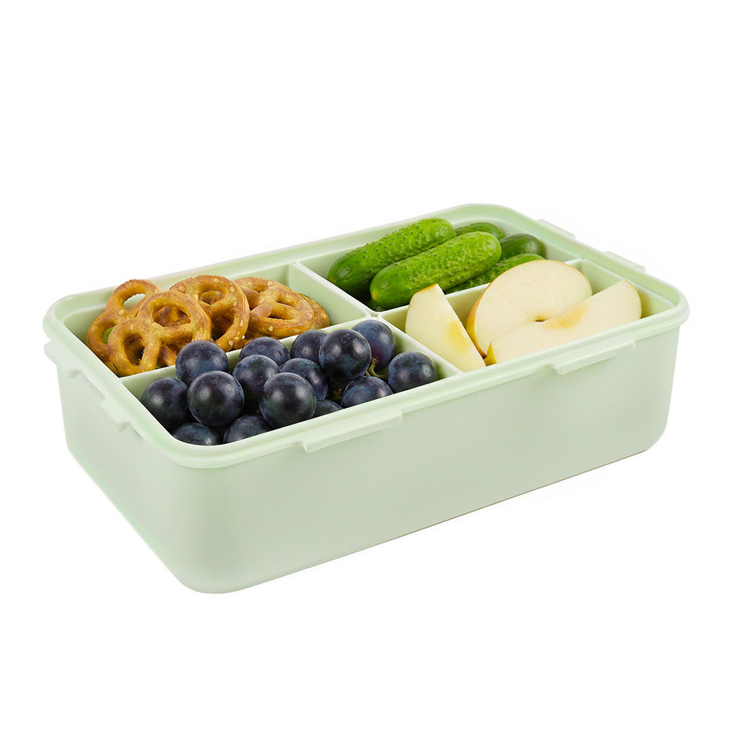 Lunchbox met vakjes groen