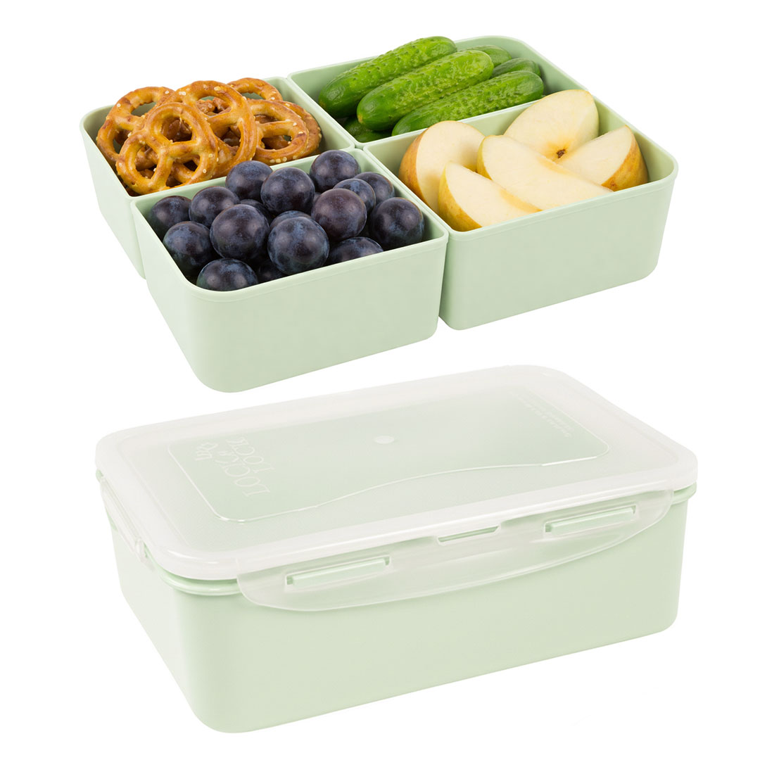 Lunchbox met vakjes groen