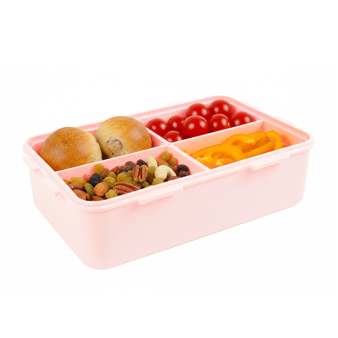 Lunchbox met vakjes roze