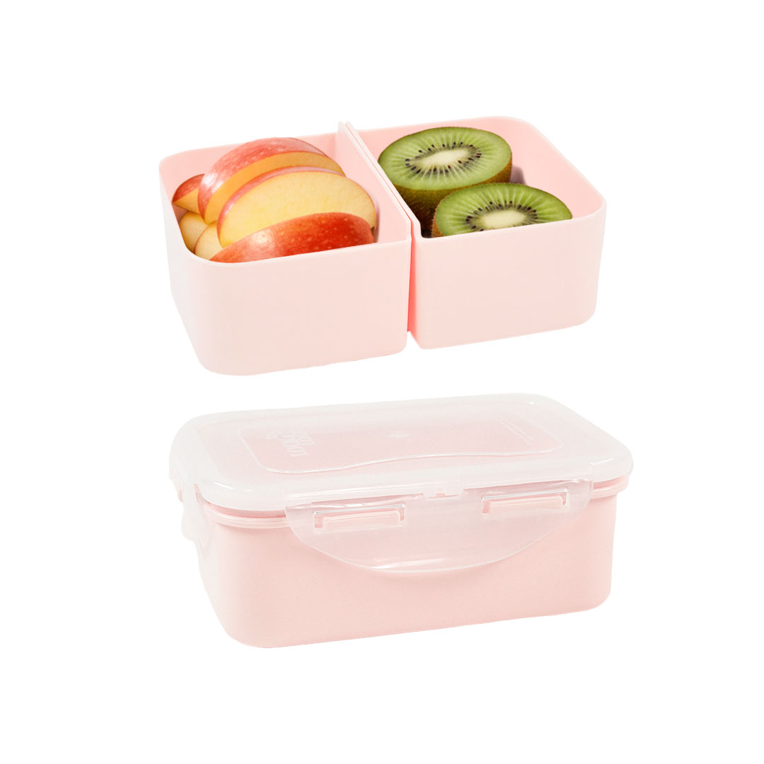 Snackdoosje met vakjes roze