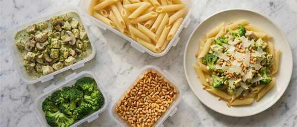 Meal prep recept pasta pesto