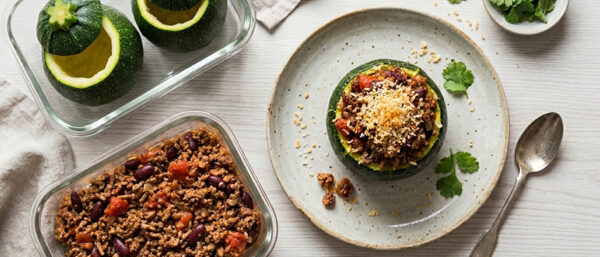 Meal prep recept gevulde mexicaanse bolcourgettes