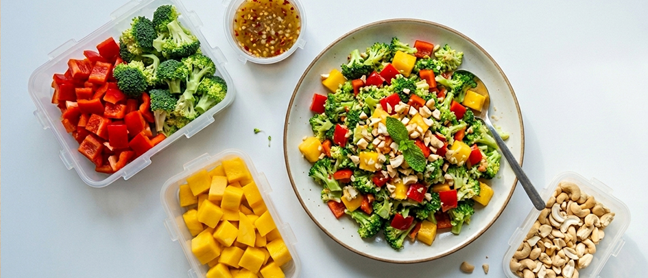 Meal prep recept thaise broccoli salade
