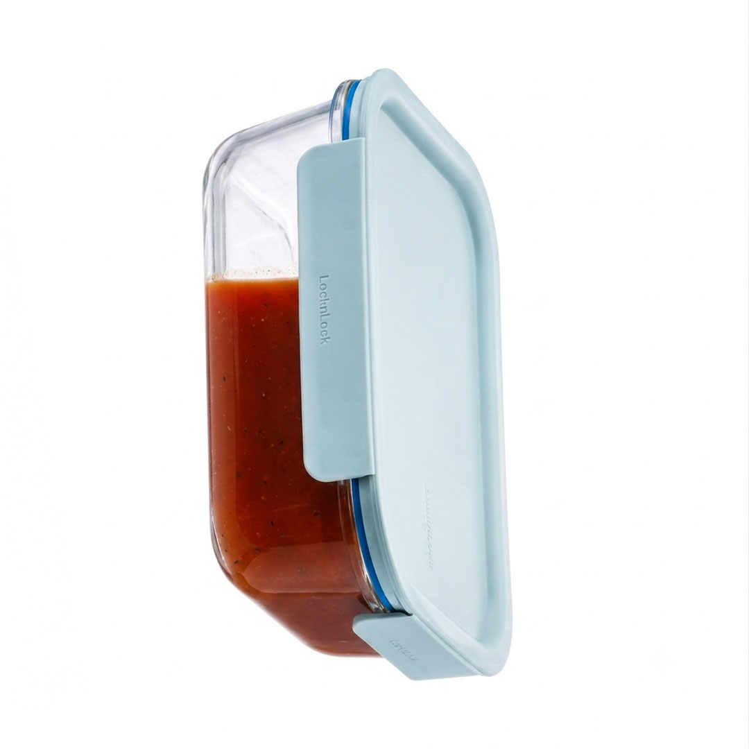 Glazen vershoudbakje 1 liter lekvrij
