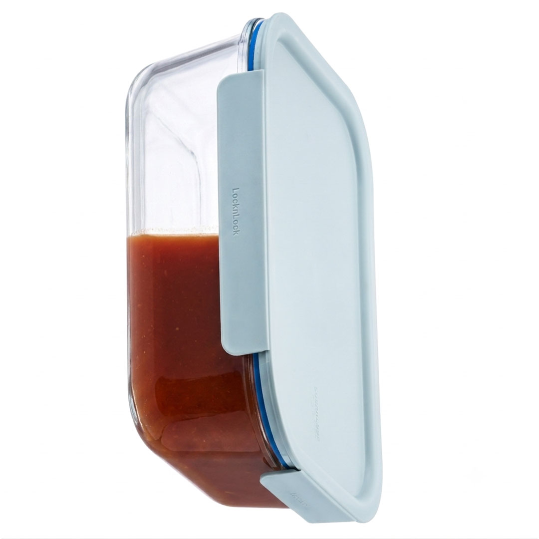 Glazen vershoudbakje 2 liter lekvrij