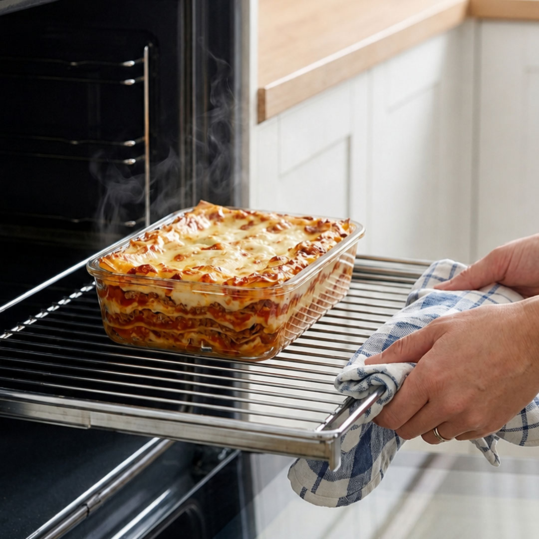Glazen vershoudbakje 2 liter oven